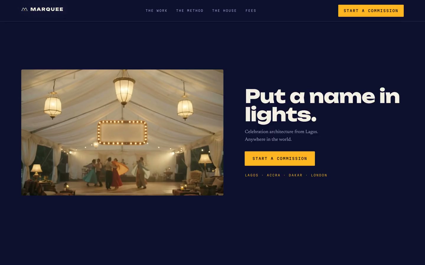 MARQUEE home page